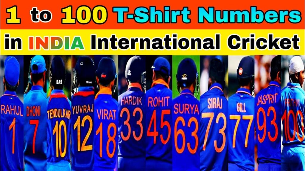 Exploring the Legacy of the 1 to 100 jersey number in cricket india Cricket